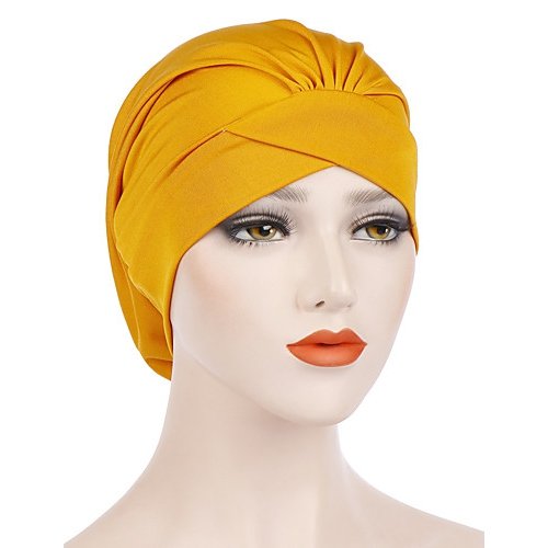 Women basic cute polyester bonnet, solid color