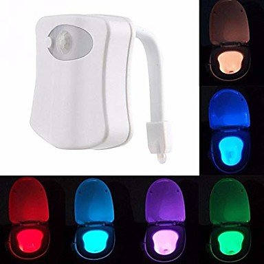 LED color AAA battery powered exercise activated toilet night light bathroom washroom 5V