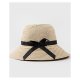 Female basic straw hat solid color