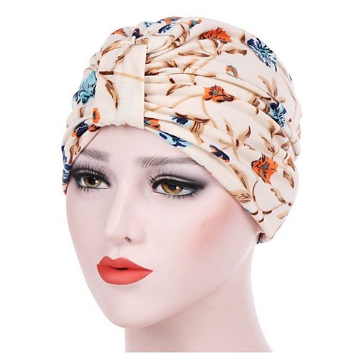 Women basic polyester floppy cap color flower