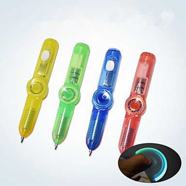 Finger Gyro Leisure Toy Cushion Rotator Multifunction Gyro Pen Decompression Light LED Light Ball Pen Relieve Pressure Random Co