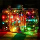 Led Diy string solar cell operation mason jar lid insert copper fairy tale wire outdoor party decorative night light