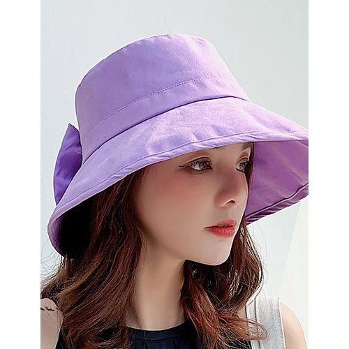 Female cute polyester bonnet sun hat color