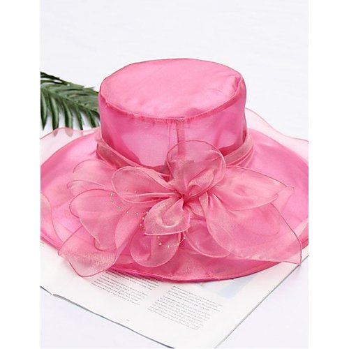 Female party cute chiffon bonnet sun hat, flower