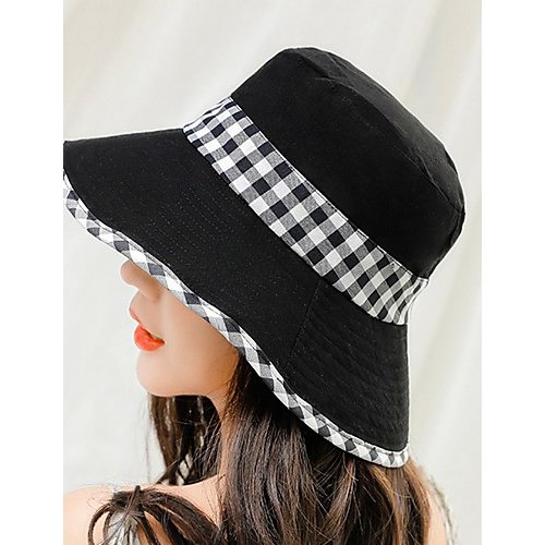 Female basic cotton sun hat