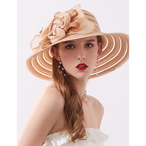 Female party cute chiffon lace bonnet sun hat flower