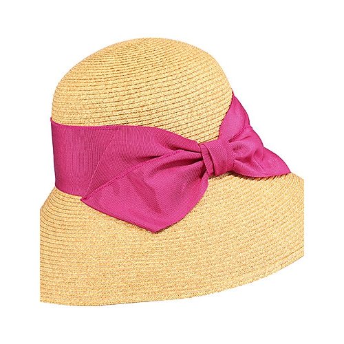 Female basic straw hat solid color