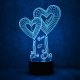 Girlfriend's Gift Love Colorful 3D Holographic Light USB Acrylic Light Party Party Favors Valentine's Day Gift Anniversary